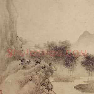 1687年 樊圻《山水册》国画山水作品图片赏析