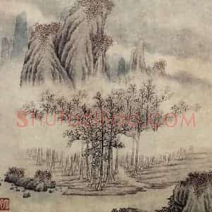 明末清初 樊圻《山水册》国画山水作品图片赏析