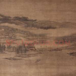 明末清初 高岑《金山寺图》国画山水作品图片赏析