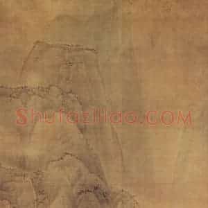 明末清初 高岑《水阁渔舟图》国画山水作品图片赏析