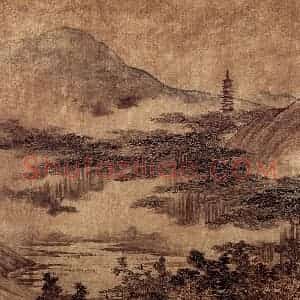 1660年 邹喆《山水》国画山水作品图片赏析
