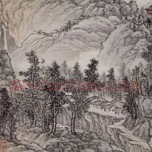明末清初 邹喆《山水册》国画山水作品图片赏析