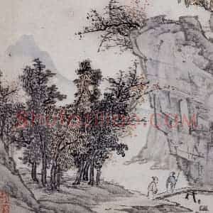 明末清初 邹喆《山水册》国画山水作品图片赏析