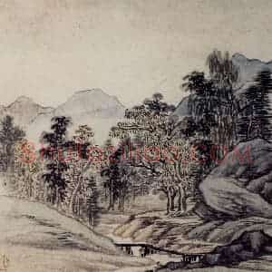 明末清初 邹喆《山水册》国画山水作品图片赏析