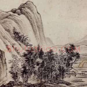 明末清初 邹喆《山水册》国画山水作品图片赏析