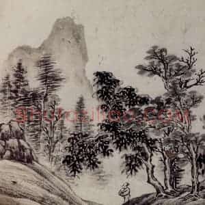 明末清初 邹喆《山水册》国画山水作品图片赏析
