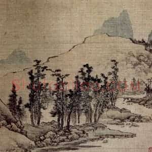 明末清初 邹喆《山水册》国画山水作品图片赏析