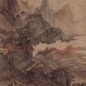明末清初 吴宏《山水册》国画山水作品图片赏析