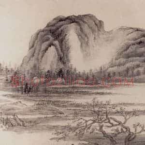 1647年 叶欣《山水册》国画山水作品图片赏析