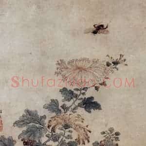 明末清初 胡慥《花鸟》国画花鸟作品图片赏析