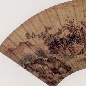 1672年 胡慥《金陵八家扇面》国画山水作品图片赏析
