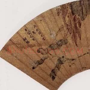 1676年 胡慥《花鸟扇面》国画花鸟作品图片赏析