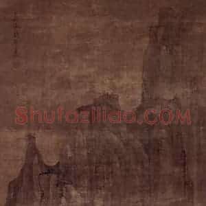 明代末 龚贤《长林茅屋图》国画山水作品图片赏析