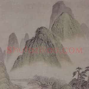 清代 吴历《仿古山水册》国画山水写意作品图片赏析