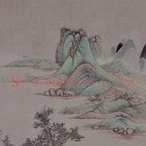 清代 吴历《仿古山水册》国画山水写意作品图片赏析
