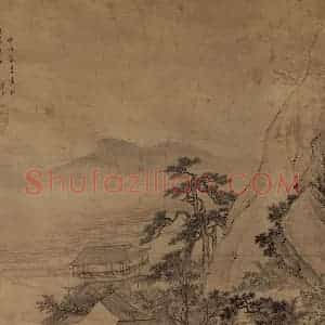清代 陈卓《携亲访友图轴》国画山水写意作品图片赏析