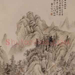 清代 陆恢《临古山水册》国画山水写意作品图片赏析