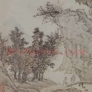清代 邹喆《山水图册页》国画山水写意作品图片赏析