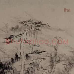 清代 朱耷《山水册》国画山水写意作品图片赏析