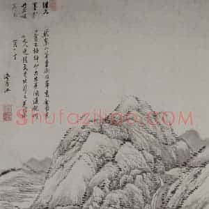 清代 王翚《秋堂读书图轴》国画山水写意作品图片赏析