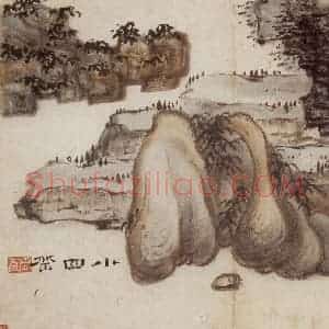 清代 高凤翰《山水花卉册八开》国画花鸟作品图片赏析