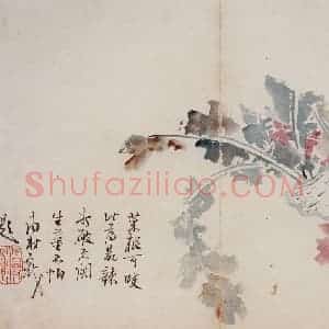 清代 高凤翰《花卉册十开》国画花鸟作品图片赏析