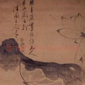 清代 高凤翰《荷花图》国画花鸟作品图片赏析