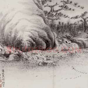 清代 高凤翰《山水花卉册》国画山水作品图片赏析