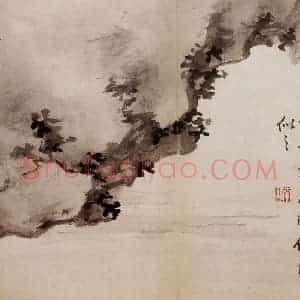 清代 高凤翰《石》国画花鸟作品图片赏析