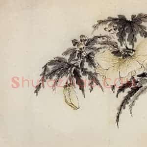 清代 高凤翰《花卉册十开》国画花鸟作品图片赏析