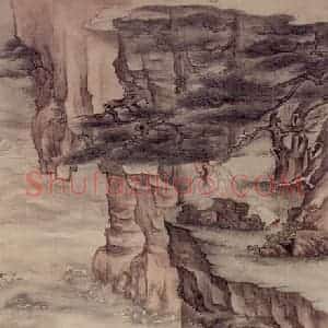 清代 高凤翰《云海孤鹤图》国画山水作品图片赏析