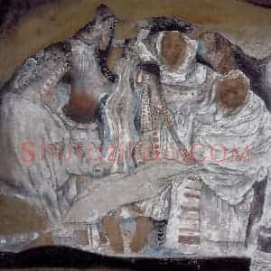 1993年 唐勇力《敦煌之梦》国画人物作品图片赏析