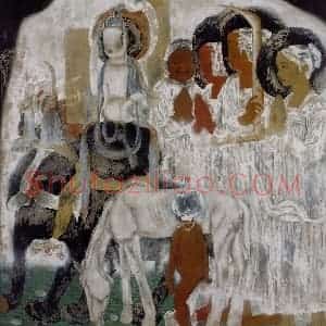 1995年 唐勇力《敦煌之梦》国画人物作品图片赏析