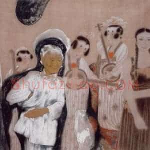 1998年 唐勇力《敦煌之梦》国画人物作品图片赏析