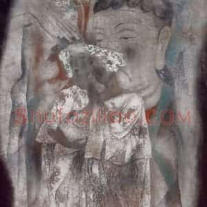 1993年 唐勇力《敦煌之梦》国画人物作品图片赏析