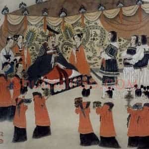 1987年 唐勇力《木兰诗》国画综合作品图片赏析