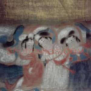 1991年 唐勇力《三诗圣词意图》国画人物作品图片赏析