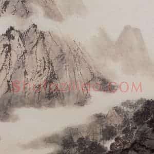 1940年代 傅抱石《日暮归庄图》国画山水作品图片赏析