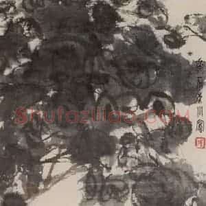 20世纪40年代初 傅抱石《东山丝竹》国画人物作品图片赏析