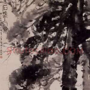 1942年 傅抱石《石涛上人像》国画人物作品图片赏析