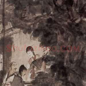 1944年 傅抱石《琵琶行》国画人物作品图片赏析