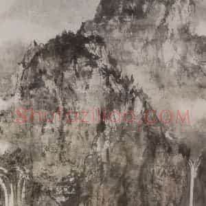 1945年 傅抱石《山水》国画山水作品图片赏析