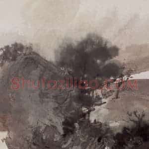 约1947年 傅抱石《山居图》国画山水作品图片赏析