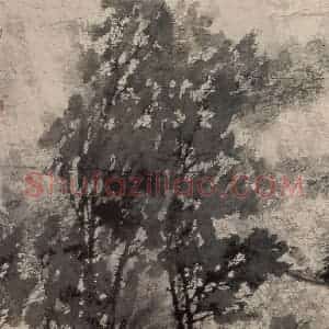 1955年 傅抱石《风雨归舟》国画山水作品图片赏析