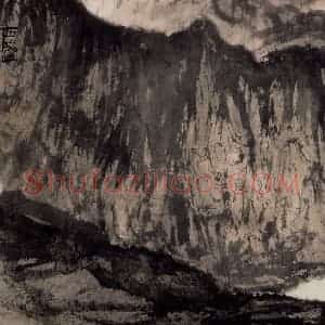 1960年 傅抱石《西陵峡》国画山水作品图片赏析