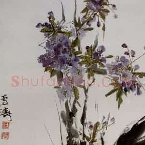 现代 王雪涛《雄鸡》国画花鸟作品图片赏析