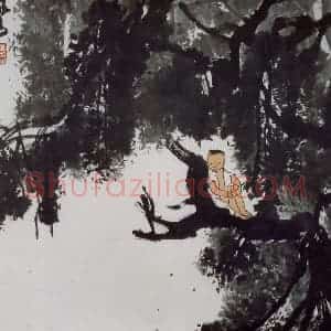 现代 李可染《牧童》国画综合作品图片赏析