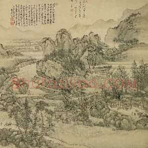 清代 王翚《溪山图》国画山水作品图片赏析