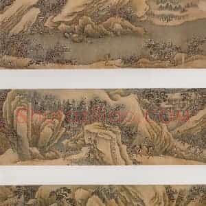 清代 杨晋《山行雪霁》国画山水作品图片赏析