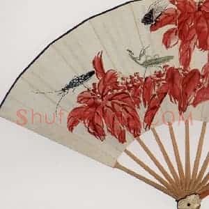 民国 齐璜《枫叶草虫》国画花鸟作品图片赏析